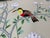 This is a hand-painted Chinoiserie-style wallpaper mural panel featuring elegant botanical branches, delicate flowers, and...