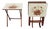 Scheibe Mid Century Folding Wooden Tv Trays Floral Top 4pc Set With Stand 6896 For Sale