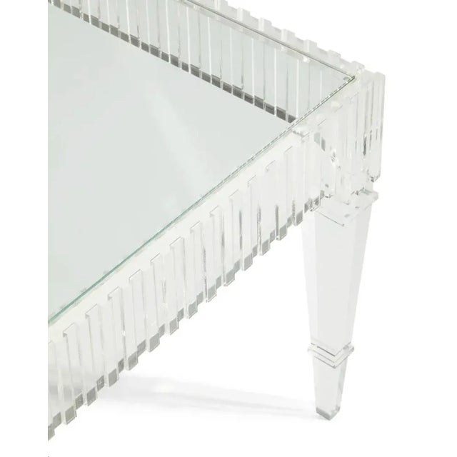 American Horchow Ambella Christina Acrylic Coffee Table For Sale - Image 3 of 4