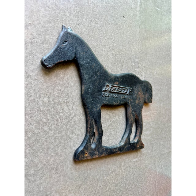 Antique Dempster Cast Iron Bobtail Horse Windmill Weight Beatrice Nebraska For Sale - Image 10 of 14