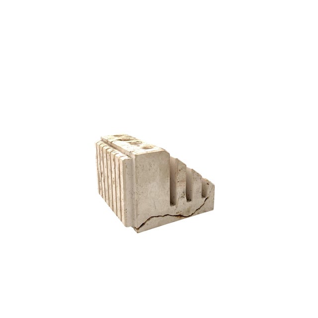 Travertine Desk Organizer by Enzo Mari for Fratelli Mannelli, Italy, 1970s For Sale - Image 12 of 18