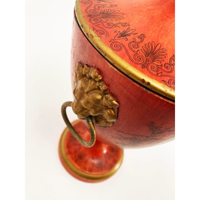 Metal Early 19th Century Italian Tole Chestnut Urn For Sale - Image 7 of 13