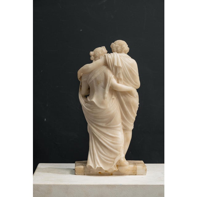 Sculpture of Bacchus and Ariadne, Late 19th-Early 20th Century, White Marble For Sale - Image 6 of 8