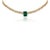 Art Deco Statement 2.72ct Emerald & 2.52ct Diamond Choker Necklace in 18k Solid Gold for Women For Sale - Image 3 of 14