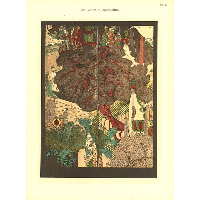 This is an Art Deco design plate from an French unbound album of Chinese lacquerwork called “les Laques du Coromandel"....