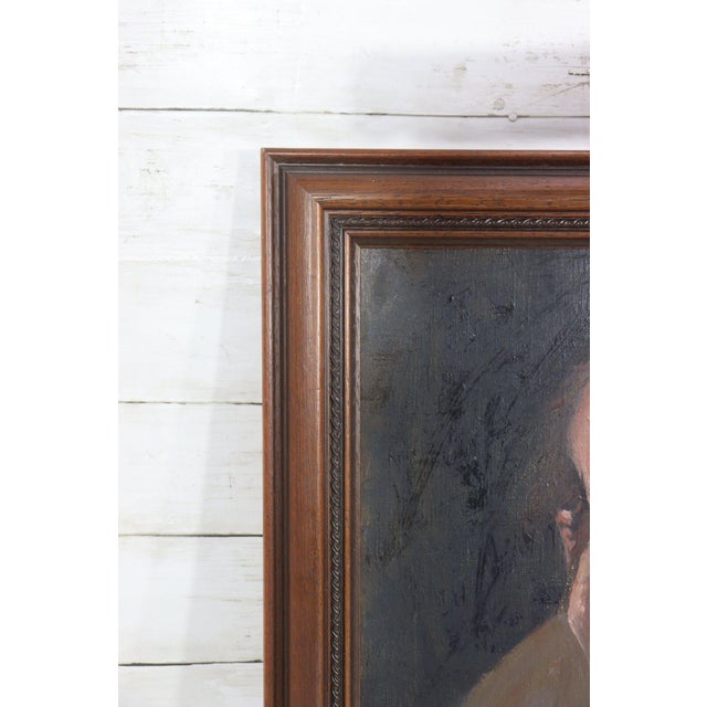 Original Signed George Weissbort (1928–2013) Oil Portrait of a Gentleman With Gallery Light For Sale - Image 9 of 14