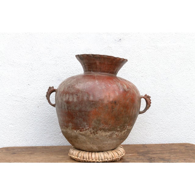 Ceramic Large Antique Guatemalan Glazed Pot For Sale - Image 7 of 10