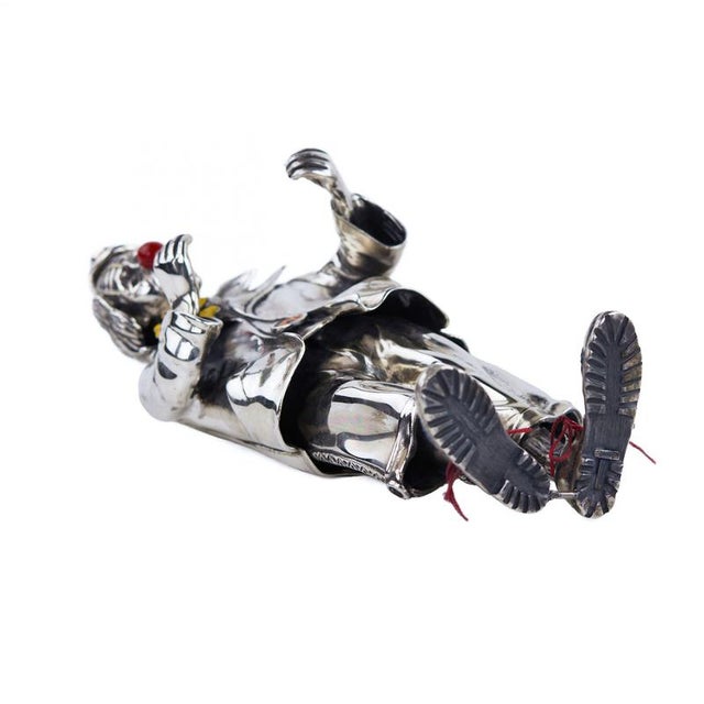Silver Clown Figurine by Vittorio Ancini Italy, Arezzo, Late 20th Century For Sale - Image 5 of 10