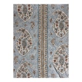 G P & J Baker Coromandel Blue/Sand Linen Fabric 4 1/2 Yards For Sale