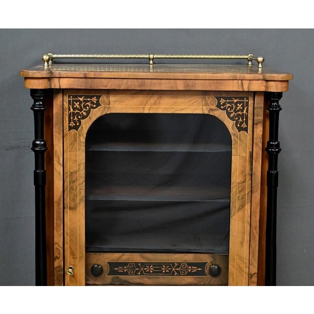 Charles X Style Burl Walnut Music Cabinet For Sale - Image 6 of 18