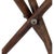 Industrial Military Campaign Foldable Tripod Hunting Stool in Wood and Leather Upholstery For Sale - Image 3 of 6