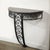 Art Deco Demilune Wrought-Iron Spiral & Noir St Laurent Marble Console Table For Sale - Image 16 of 17