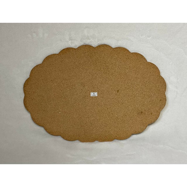 Vintage Set of 7 Oval Scalloped Capiz Shell Placemats, Philippines Chairish