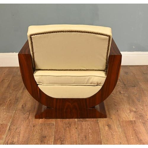 Art Deco Club Chair in Leather For Sale - Image 6 of 7