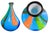13+ In. Tall Murano Style Multicolor Tear Shaped Art Glass Vase For Sale - Image 15 of 16