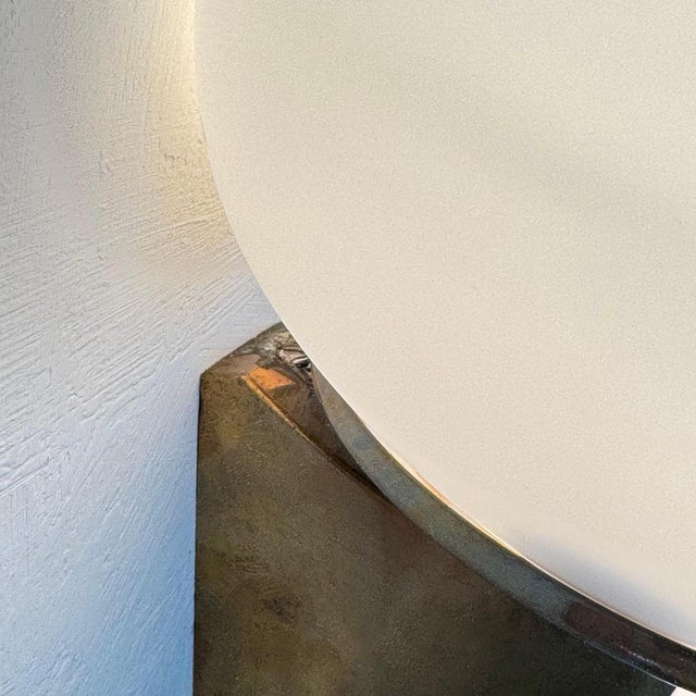 Italian Lancia Wall Sconces in Brass and Opaline Glass from Stilux Milano, 1960s,Set of 4 For Sale - Image 12 of 13