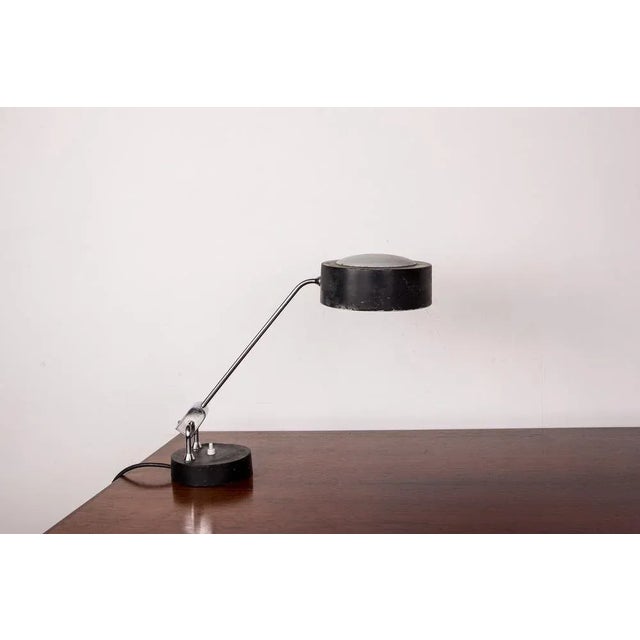 Black Jumo Model 700 Desk Lamp with Articulated Arm and Adjustable Reflector by Charlotte Perriand, 1960s For Sale - Image 8 of 8