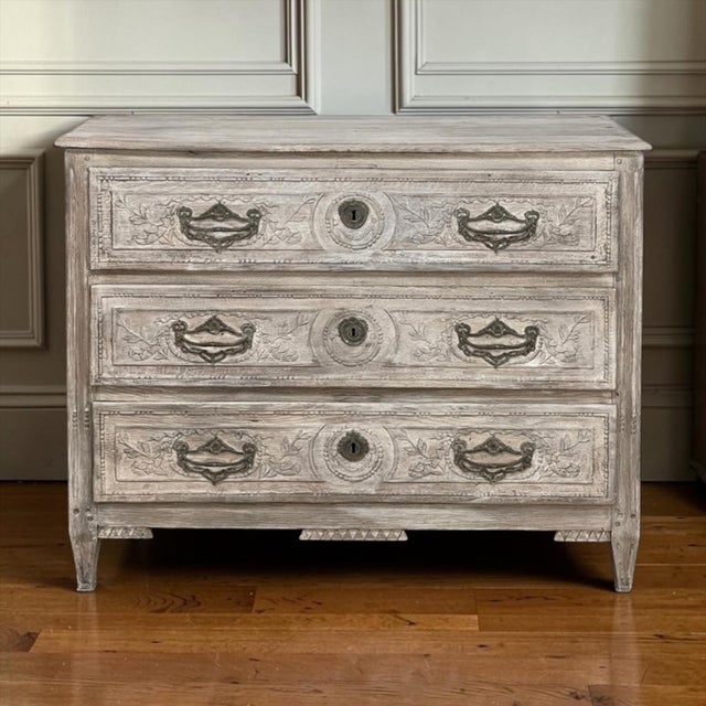 18th Century Country French Whitewashed Commode was considered an essential furnishing in the 1700s as closets were...