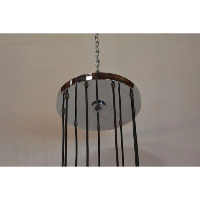 Mid-Century Italian Chrome Cascading Style Chandelier For Sale - Image 11 of 12