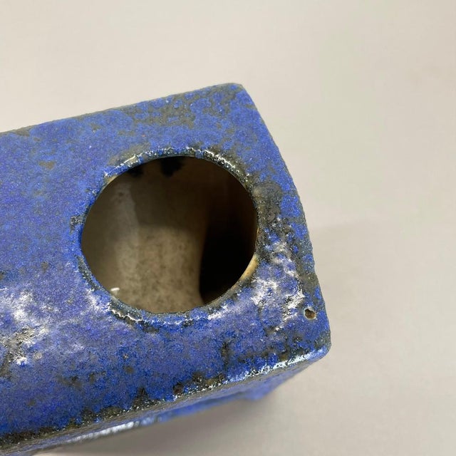 Brutalist Cubic Hole Pottery Vase from Piet Vest Ceramics, 1970s For Sale - Image 9 of 18