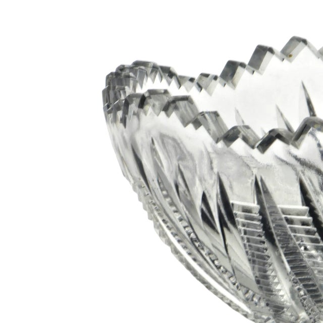 American Brilliant Period Cut Glass Bowl 8.5" For Sale - Image 4 of 12