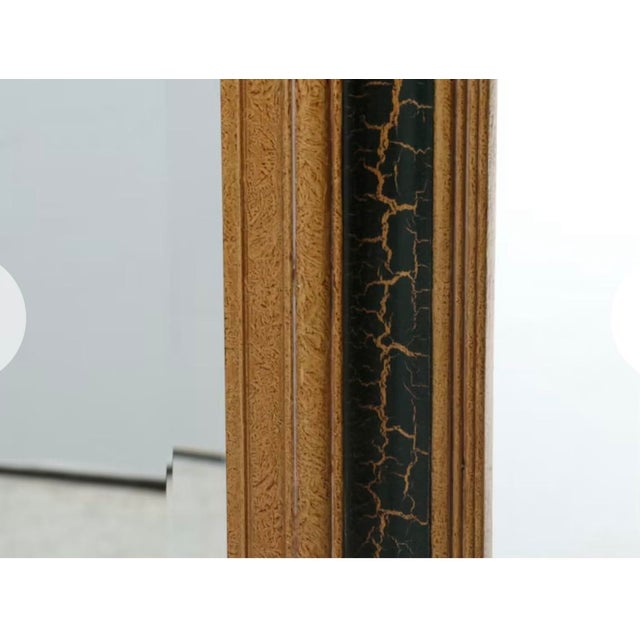 Army Green Regency Revival Style Parcel Gilt and Black Lacquer Wall Mirror, 21st C For Sale - Image 8 of 12