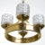 Brass Pressed Glass and Brass German Chandelier For Sale - Image 8 of 11