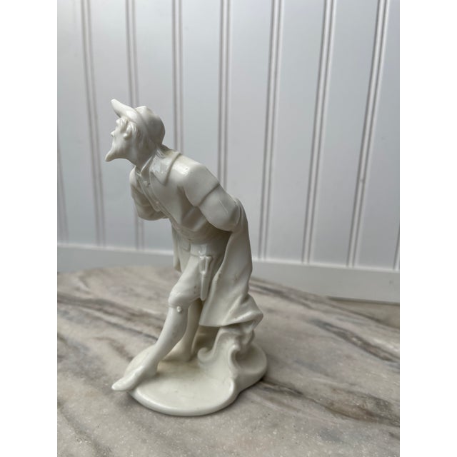 Nymphenburg Porcelain Nymphenburg Bustelli Pantalone Figurine White Porcelain Commedia Dell'Arte 7" For Sale - Image 4 of 11