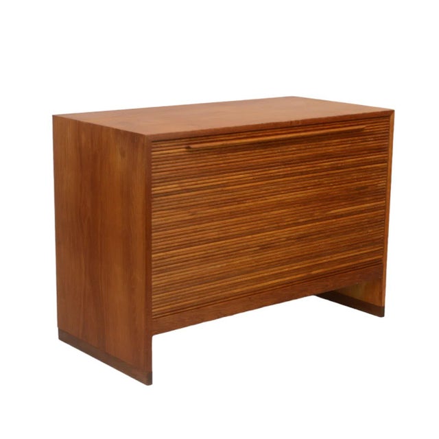 - rare vintage tambour cabinet by hans j. Wegner, denmark, 1950s - ry møbler series — modular design - construction: oak...