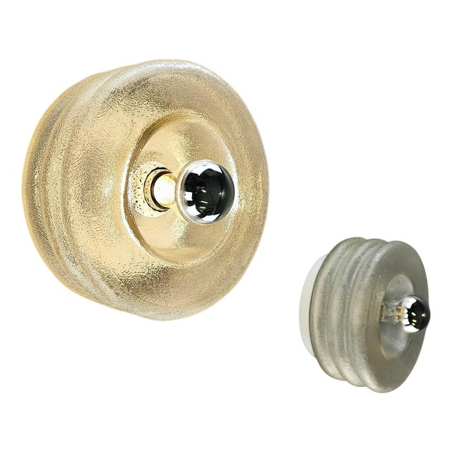 Italian Doughnut Wall Lights, 1970s, Set of 2 For Sale