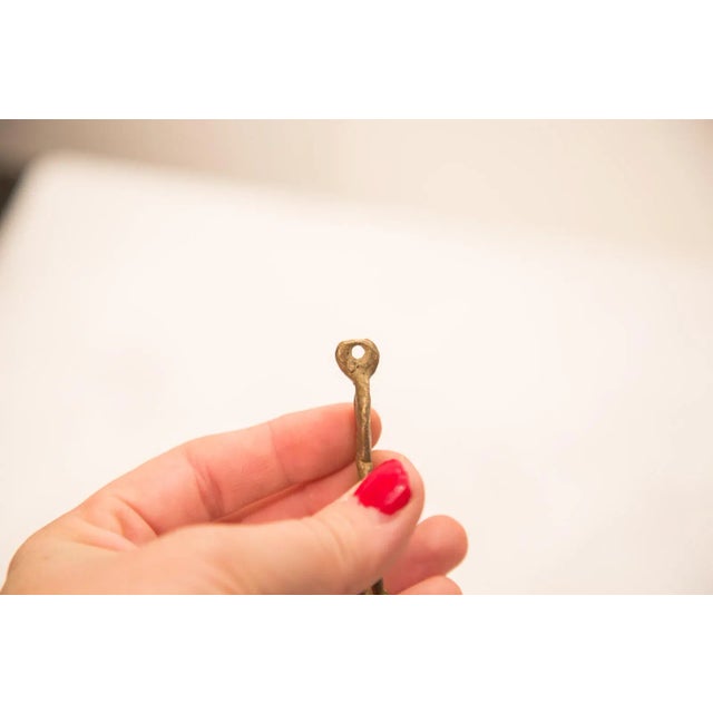 Shabby Chic Vintage Double Headed Snake Jewelry Piece Bronze Gold Weight For Sale - Image 3 of 4