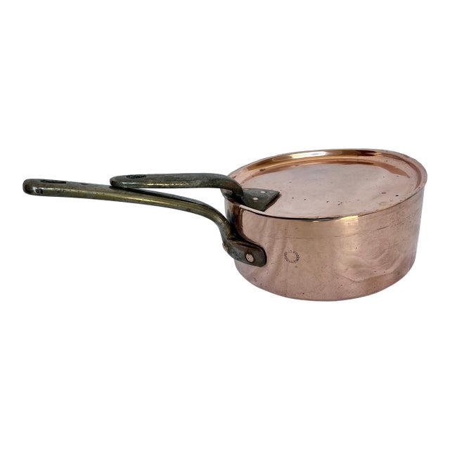 Vintage Jones Brothers Copper Pan With Lid For Sale