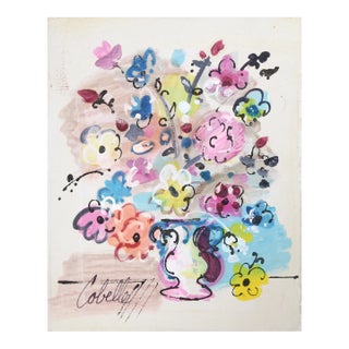 Vase With Flowers (Blue and Purple), Charles Cobelle For Sale