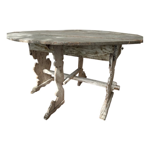 Antique French Drop-Leaf Table in Wood, 1700s For Sale