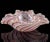 Murano Vintage Murano Fratelli Toso Pink White Copper Aventurine Ribbons Italian Art Glass Scalloped Rim Bowl For Sale - Image 4 of 4