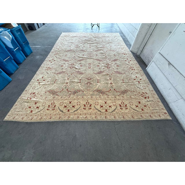 12 Ft X 18 Ft Sultanabad Design Traditional Wool Area Rug For Sale - Image 11 of 12