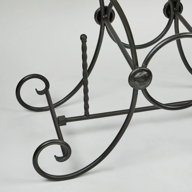 Vintage French Pastry Table W/Iron Base + New Marble Top For Sale In Los Angeles - Image 6 of 11