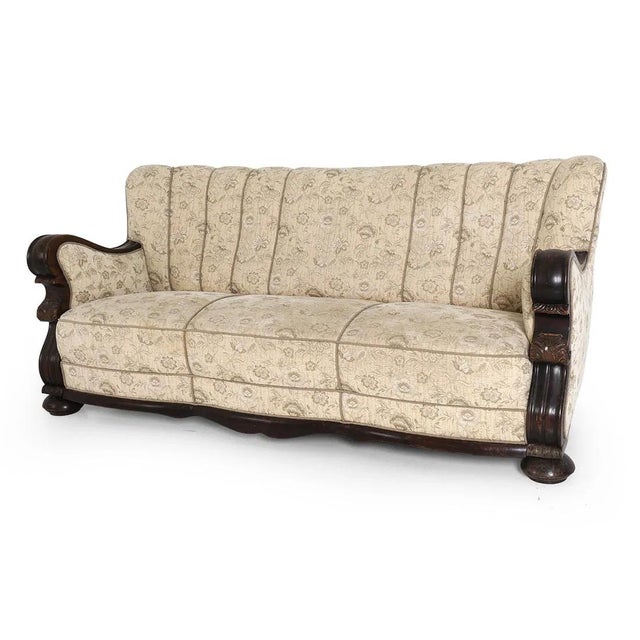 Art Deco Scandinavian Channel Back Sofa For Sale - Image 15 of 18