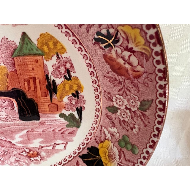 Mid 19th Century Hand Painted Staffordshire Oversized Cup and Saucer For Sale In Lexington, KY - Image 6 of 17