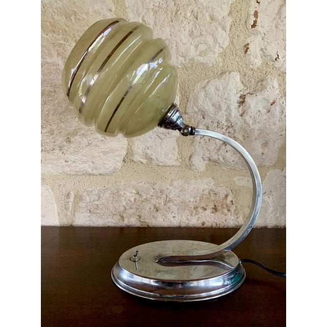 Vintage Art Deco Adjustable Bedside Table Lamp For Sale - Image 5 of 18