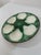 1920s 1920s Antique French Longchamp Majolica Green and White Oyster Plate For Sale - Image 5 of 14