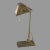 Antique Arts & Crafts Brass & Slag Glass Bankers Desk Table Lamp For Sale - Image 6 of 11