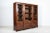 Antique circa 1890 19th c french walnut armoire / bookcase with wired grill doors and book matched walnut veneer with...