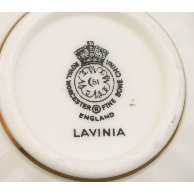 Royal Worcester "Lavinia" Pattern Partial Dinner Service, 54 Pieces For Sale - Image 10 of 10