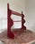 Primitive Folk Art Sculptural Wall Shelf in Red Paint For Sale - Image 4 of 18