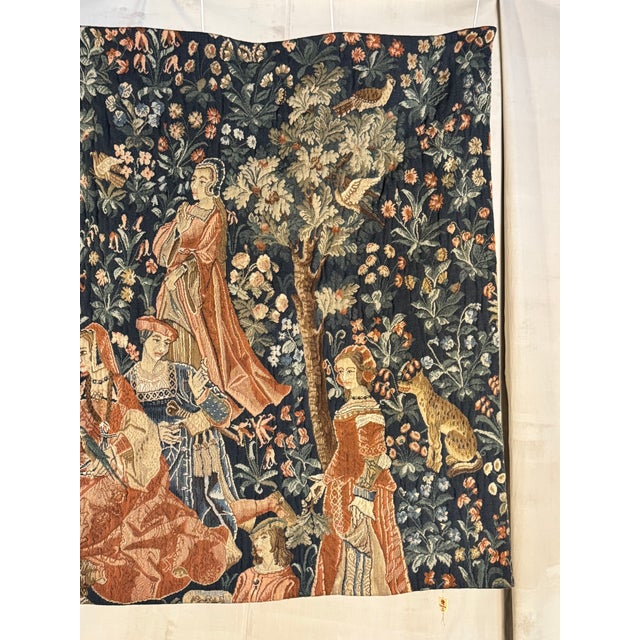 French Tapisseries Du Lion “La Scène Galante” Tapestry | Circa 1950 For Sale - Image 6 of 18