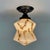 Art Deco Pale Rose Marbled Opaline Glass and Burnished Flush Mount, Germany, 1930s For Sale - Image 11 of 18