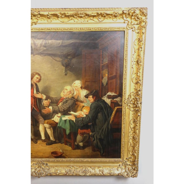 After Jean-Baptiste Greuze, The Village Bride 1800s, Oil on Canvas, Framed For Sale - Image 7 of 14