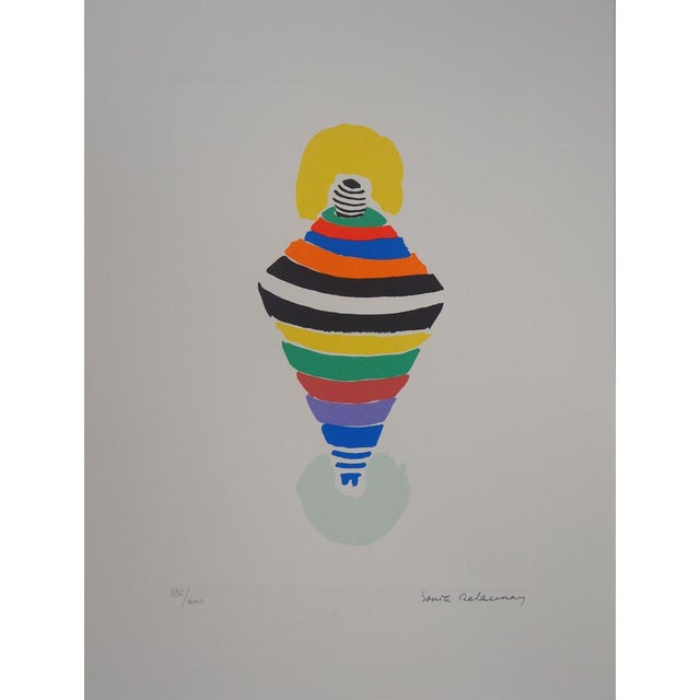 Sonia DELAUNAY (1885-1979) (after) Spinning Top Dress, Rio Color lithograph Signed in the plate Limited edition of 600...