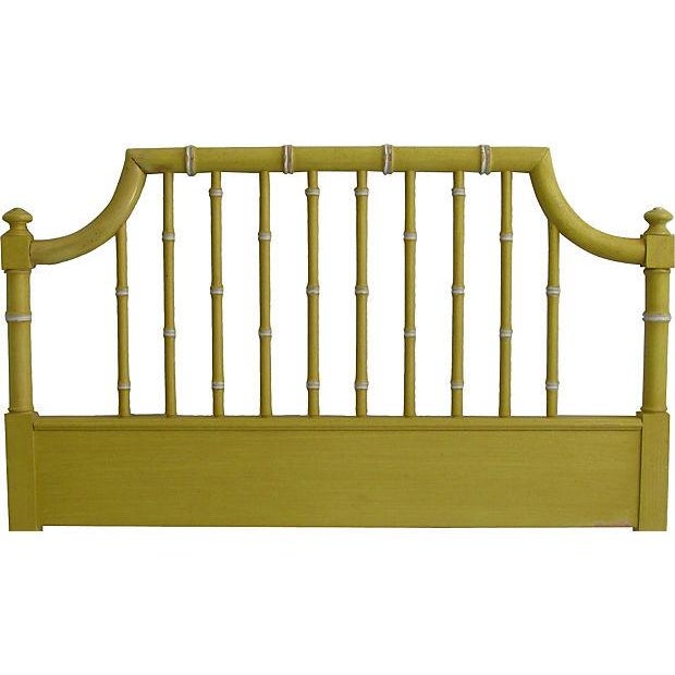 Thomasville Yellow Faux Bamboo Twin Headboard Chairish